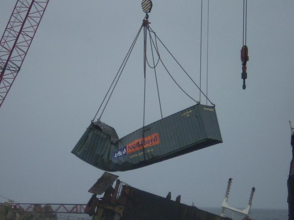 Container failure Handling of damaged containers from a