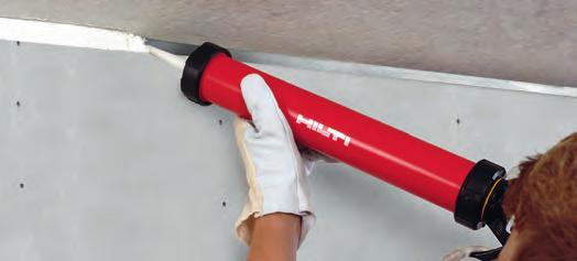 curing Paintable Easy cleaning with water Lightweight dispenser with low trigger resistance allows faster installation and reduces operator fatigue compared to large tube products Colour Shelf life