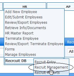 Figure 51 PDF Report The Recruit Management screen appears with a listing of all recruits that have