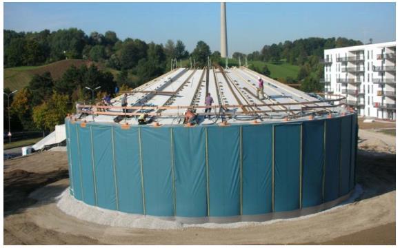 Theory. Thermal Energy Storage Figure 12. Large-scale water storage tank in Munich 2.2.2. Underground Thermal Energy Storage (UTES) Using the ground as a storage is commonly done since large storage volumes are needed.