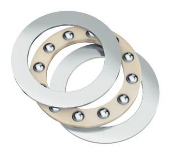 In the basic design, the axial bearing washers are punched,