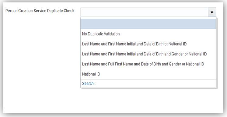 ENHANCED DUPLICATE PERSON VALIDATION The prevention of adding duplicate people functionality in the Add Person flows is extended to the Worker service.