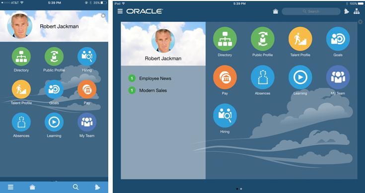 Consistent User Experience in Mobile Device and Web Application ROLE INFORMATION This table identifies the required security privileges and suggests target job and abstract roles to access Oracle Tap.
