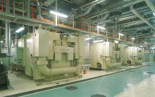 DISTRICT COOLING APPLICATION 8250 TONS STEAM+ELECTRIC+HEAT STORAGE Steam for Heating Boilers 12,000 kg/hr x 2 2,000 kg/hr x 4 Steam for Cooling 8 bar(g) 115 psig SYSTEM INVOLVES STEAM ABSORPTION,