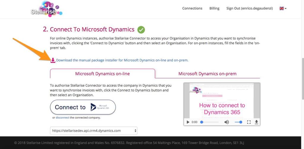 You now need to install our solution into your Dynamics 365 instance and setup the