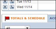You can tell there is unsaved data when the word Timecard in the upper left corner is orange and proceeded by an * and/or there is a red flag on the Totals & Schedule tab.