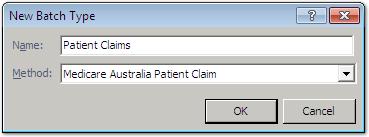 Enter the name Patient Claims' and select the method 'Medicare Patient Claim'. 4. Click OK. 5. Click the Configure Medicare button to configure the Medicare Online Parameters. 6.