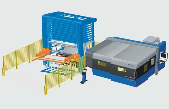 Pallet changer and automatic loader External loading/unloading station with second pallet.
