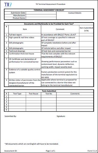 DN-REQ-03080 Terminal Assessment Procedure Assessment Procedure Independent professional review of the test documentation provided by the supplier.