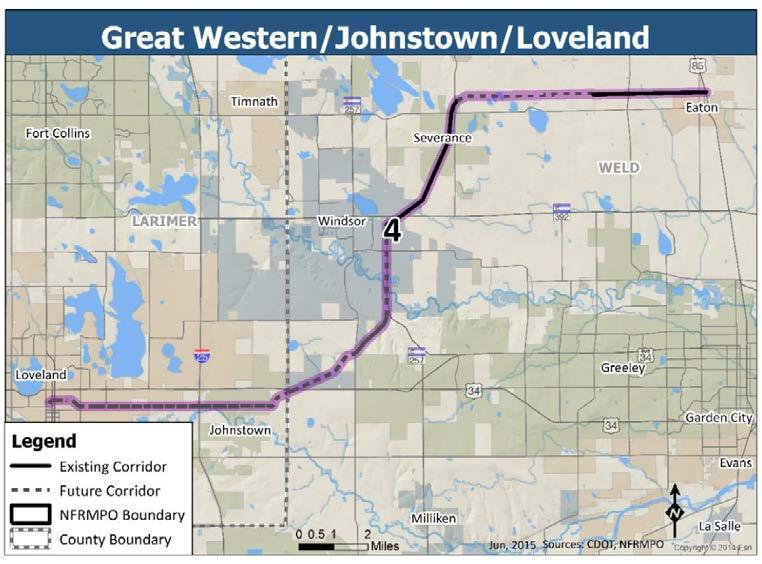 RBC 4: Great Western/Johnstown/Loveland RBC 4 begins at RBC 8 BNSF Fort Collins/Berthoud and ends at RSC 4 US 85.