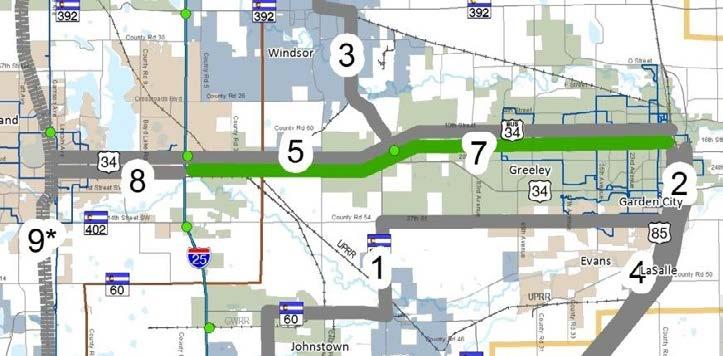RTC 7: Greeley-to-Bustang (Express Route) Primary Investment Need: Increase regional connectivity, Improve mobility.