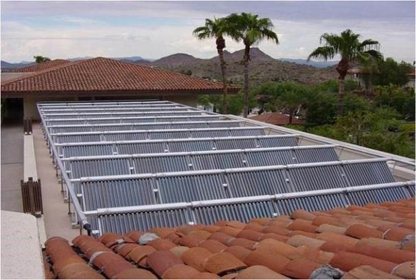 CASE STUDIES The Collector array installed on the roof of the Pointe Hilton Resort LUXURY RESORT, ARIZONA USA Installed in 2003, the Solar Thermal system provides hot water for 282 room hotel,