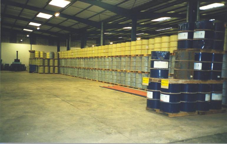 PROPER COMMERCIAL STORAGE Well ventilated; Concrete or leaching