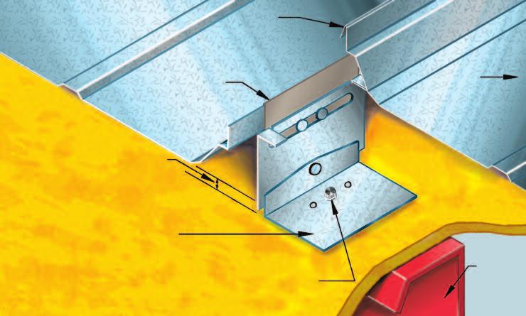 ) No panel penetration is required over the building envelope other than at the endlaps, which are connected by a compression joint specially designed to seal out the elements.