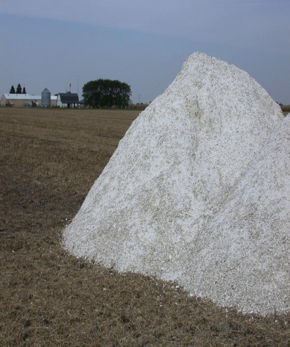 Storing Gypsum Ideal: Under cover If stored in open field or farm lot > 200 ft.