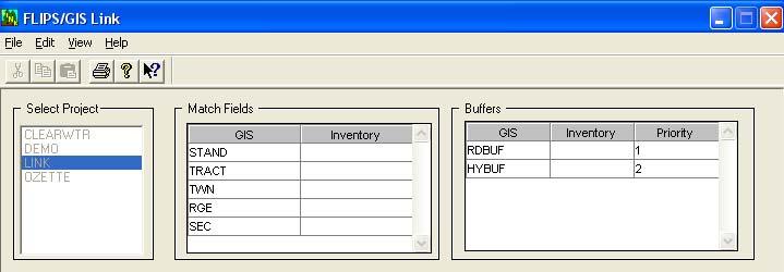 If the shapefile contains ^Y buffer attributes then the buffer attribute data will be listed in the Buffers area of the interface screen.