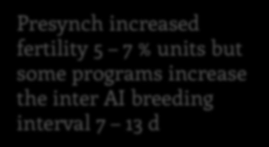 units but some programs increase the inter AI breeding interval 7 13 d