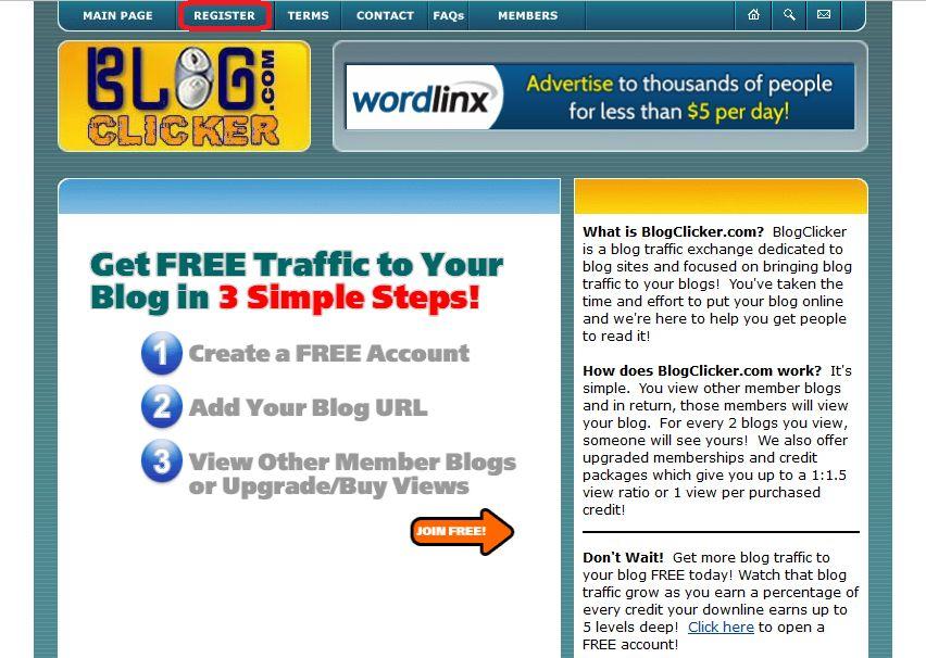 3: Blogclicker - blogclicker is a brilliant site for bloggers to get more exposure and visitors to their blogs, again all that is