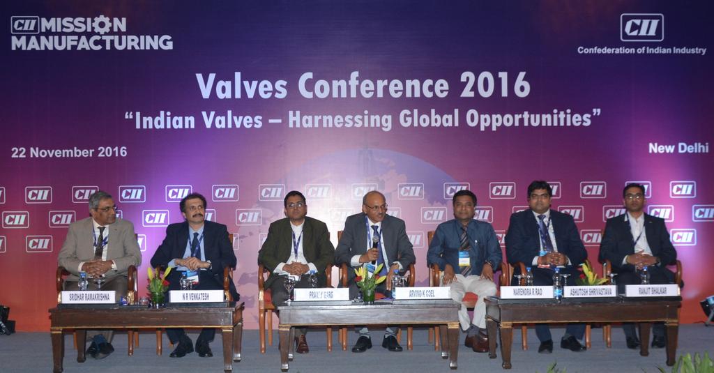 CII Valves Conference, Nov 2016, New Delhi INFAUMATION CENTRAL AUMA India was the Event sponsor for the valves conference organized by the Confederation of Indian Industry (CII) PLENARY SESSION - III