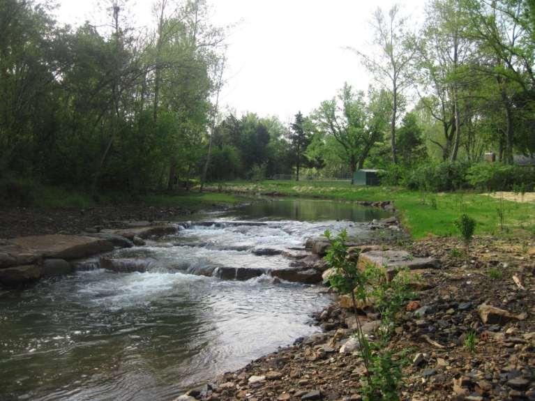Niokaska Creek at Sweetbriar Park High Pressure Waterline After