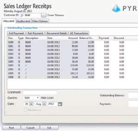 loss much quicker than manual cost-of-sale procedures. Sales Ledger Pyramid-DMS Sales Ledger; create customers, straight text invoices, credits & receipts.