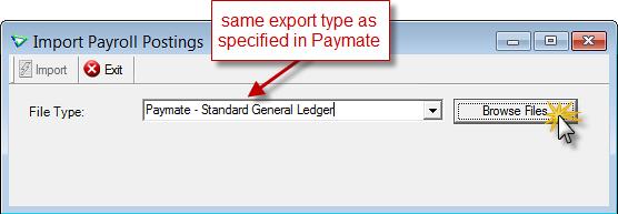 Importing Payroll Postings into agrē Now that you ve got an export file containing the payroll postings, you can import them into agrē.