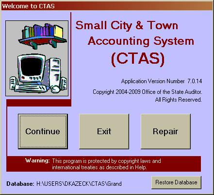 CTAS User Manual 1-1 Setting Up Your CTAS System: Entering the Program Once you've loaded CTAS onto your computer, double-click on the CTAS icon using the left