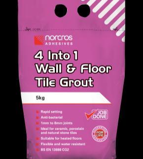 this will collapse the ribs of adhesive and produce a 2-3mm bed of adhesive beneath the tiles. Work in small areas and discard any adhesive that begins to dry or skin over.