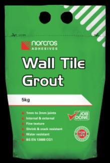 FIXING In dry areas, or those which will be subjected to light intermittent wetting, i.e. bathrooms and standard domestic showers, ceramic porous body tiles up to 400mm x 300mm or porcelain tiles up to 200mm x 200mm may be fixed using Norcros Ultim8 adhesive.