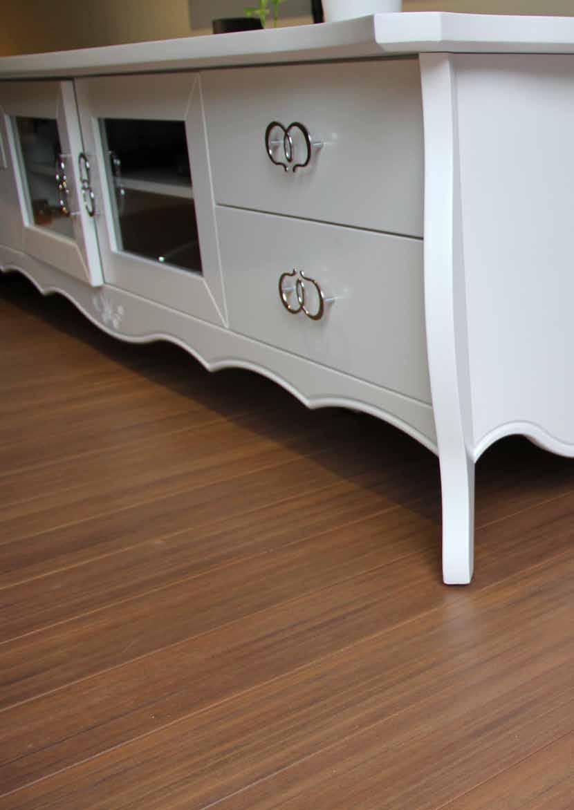 Architectural natural wood look, durable, water resistant, can be installed over sub-heated and wet room floors.