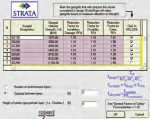 Limit Equilibrium Strata Slope Software StrataSlope is an interactive, design-oriented, program for reinforced slopes and walls using Stratagrid reinforcement layout (i.e. length, spacing and type) while taking into account appropriate geosynthetic material properties, reduction factors and design safety factors.