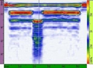 CFK-Werkstatt Comparison: Ultrasonic testing and Lockin-thermography Ultrasonic testing