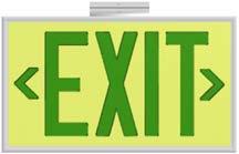 When replacing or removing an electrically-powered exit, the power must be terminated at the source, not in the wall cavity before installing the Ecoglo Exit Sign.