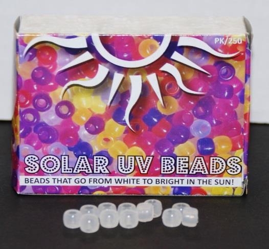 UV beads are a nice option if you want a source of beads that is essentially identical in size and shape to Pony beads (Figure 3) Figure 5: UV beads Plastics pieces comprised of high density