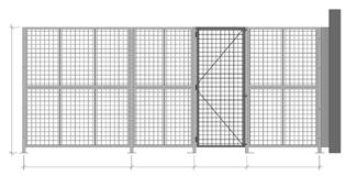 All-steel construction is wear-resistant and maintenance-free. Open wire mesh design allows air to circulate and light to penetrate fully. Modular nut-and-bolt assembly. Floor anchors sold separately.