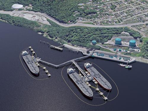 Westridge Marine Terminal Concept Proposed dock design balances need for: Three berths to load up to Aframax size vessels Highest level of navigational safety