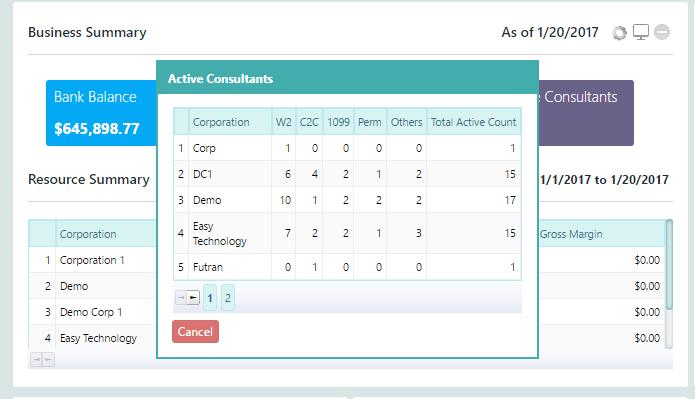 A /P Aging Summary Report - Filters Select Corporation, Name. Today's date is set as default in the As of field. If you wish you can change it by entering another date.
