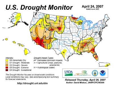 Drought Monitor The Drought Monitor is a multi-agency comprehensive drought classification scheme updated weekly by the National Drought Mitigation Center.