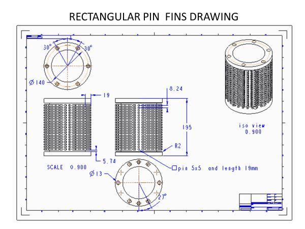cylindrical pin fins Fig 2.