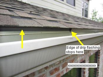 Inspector did note that this extra flashing at the gutters is in addition to the eve strip
