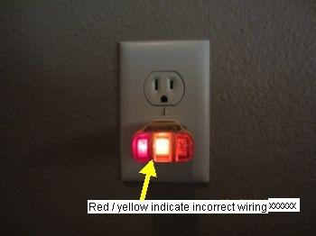noted. Red & yellow light indicate reversed polarity 10.