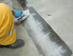 Substrate defects, such as cracks, blow holes and voids must be repaired using appropriate products from the SikaTop,