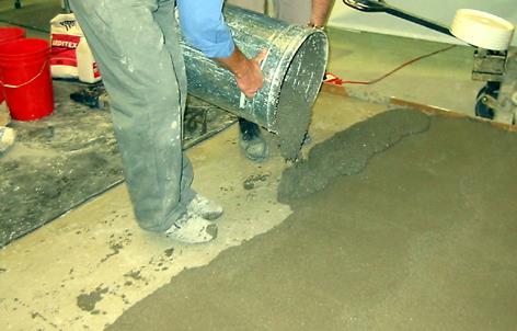 Pouring the mix to a wet edge. If the material becomes segregated due to overworking, it must be removed and discarded. g.