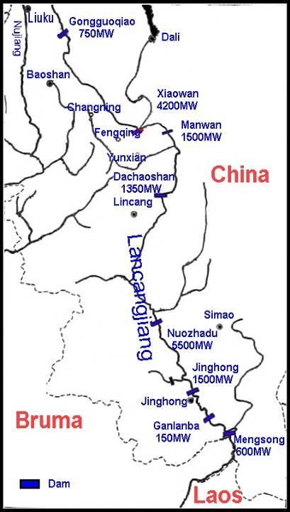 flow, high slope, narrow valleys high dams (up to 312m) Demand = eastern China +