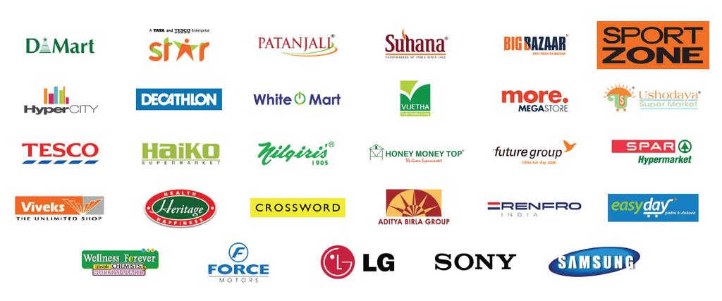 OUR CLIENTS Our clients range from small kirana stores to large chain stores.