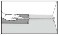 Fig 3. At the end of the first row, put a distance 3/8 to 1/2 to the wall and the length of the last plank to fit. INSTALLATION Fig 4.