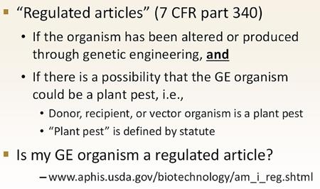 Figure 4. What does APHIS-BRS regulate?