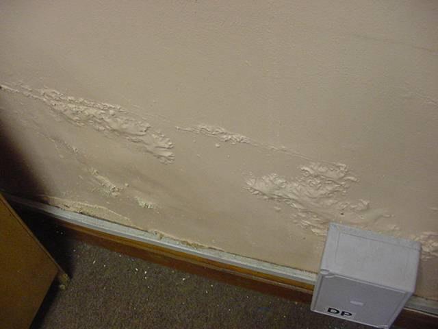 plaster Dated Leaking downpipe