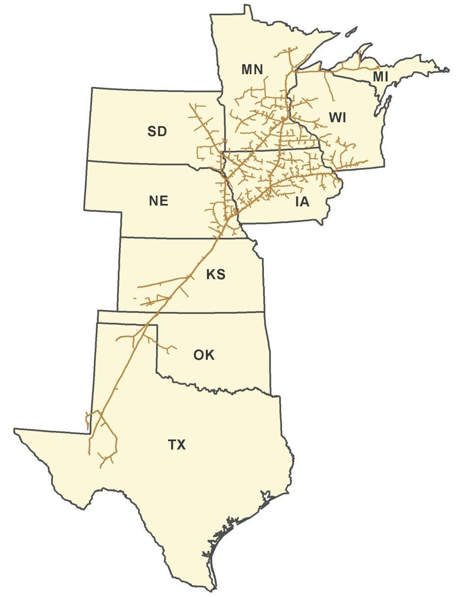 Northern Natural Gas In business since 1930, headquartered in Omaha, Nebraska Approximately14,900 miles of pipeline in 12 states Five natural