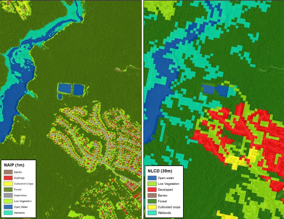resolution land cover data for entire Bay watershed and all of Virginia